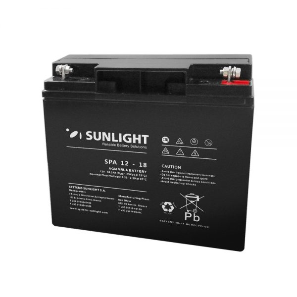 SunLight Μπαταρία UPS με Χωρητικότητα 18Ah Στα 12V