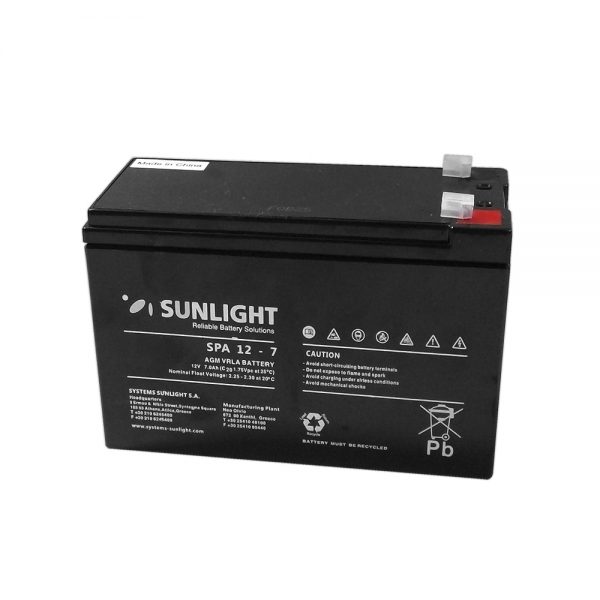 Μπαταρία UPS SunLight με Χωρητικότητα 7.2Ah Στα 12V