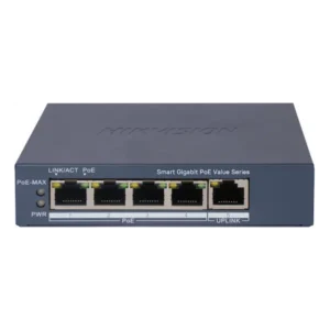 Hikvision PoE+ Switch με 5 Θύρες Gigabit (1Gbps) Ethernet